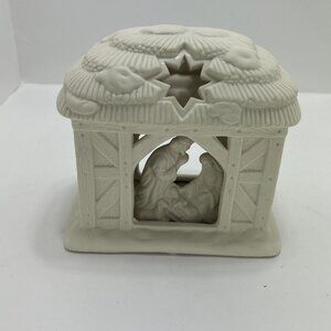 Partylite Nativity Votive Candle Holder O Holy Night With Box Christmas Decor